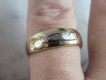 Load image into Gallery viewer, Mens Vintage Estate 14K White & Yellow Gold Ring, 4.5g E6668