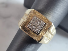 Load image into Gallery viewer, Mens Vintage Estate 14K Yellow Gold Diamond Ring, 8.5g  E6788