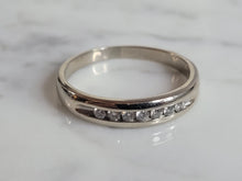 Load image into Gallery viewer, Mens Vintage Estate 10k White Gold Diamond Ring 3.9g #E6797