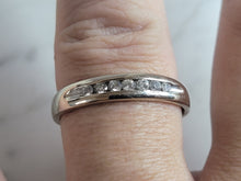 Load image into Gallery viewer, Mens Vintage Estate 10k White Gold Diamond Ring 3.9g #E6797