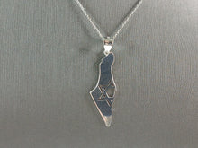 Load image into Gallery viewer, Sterling Silver Jewish Judaica Star of David Israel Pendant Necklace 4.1g E6895
