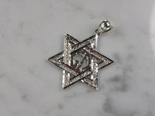 Load image into Gallery viewer, Sterling Silver Jewish Judaica Star of David Pendant Necklace, 3.1g E6897