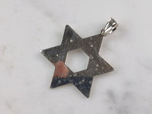 Load image into Gallery viewer, Sterling Silver Jewish Judaica Star of David Pendant Necklace, 2.6g E6898
