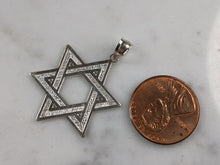 Load image into Gallery viewer, Sterling Silver Jewish Judaica Star of David Pendant Necklace, 2.6g E6898
