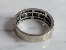Load image into Gallery viewer, Mens Vintage Estate 10k White Gold Diamond Ring 4.9g #E6940