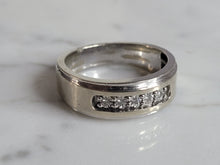 Load image into Gallery viewer, Mens Vintage Estate 10k White Gold Diamond Ring 4.9g #E6940