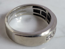 Load image into Gallery viewer, Mens Vintage Estate 10k White Gold Diamond Ring 4.9g #E6940