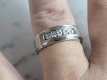 Load image into Gallery viewer, Mens Vintage Estate 10k White Gold Diamond Ring 4.9g #E6940