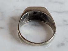 Load image into Gallery viewer, Mens Vintage Estate 10K White Gold Diamond Ring 5.1g E6969