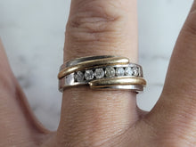 Load image into Gallery viewer, Mens Vintage Estate 14K Mixed Gold Diamond Ring 10.8g E6972