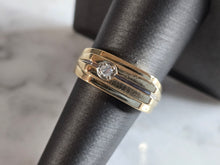 Load image into Gallery viewer, Mens Vintage Estate 14K Yellow Gold Diamond Pinky Ring 8.8g E7156