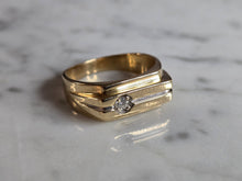 Load image into Gallery viewer, Mens Vintage Estate 14K Yellow Gold Diamond Pinky Ring 8.8g E7156