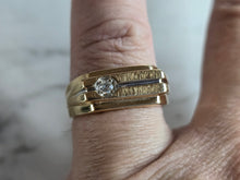 Load image into Gallery viewer, Mens Vintage Estate 14K Yellow Gold Diamond Pinky Ring 8.8g E7156