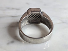 Load image into Gallery viewer, Mens Vintage Estate Sterling Silver CZ Ring 7.8g E7165