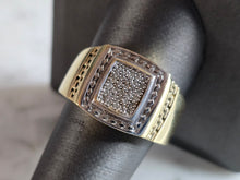 Load image into Gallery viewer, Mens Vintage Estate 10k Yellow Gold Diamond Ring 6.7g #E7206