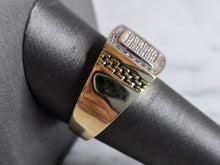 Load image into Gallery viewer, Mens Vintage Estate 10k Yellow Gold Diamond Ring 6.7g #E7206