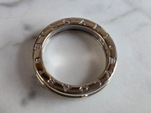 Load image into Gallery viewer, Mens Estate 18K White Gold Designer Bvlgari Wedding Band Ring, 8.0g E7208