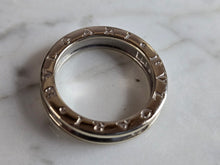 Load image into Gallery viewer, Mens Estate 18K White Gold Designer Bvlgari Wedding Band Ring, 8.0g E7208