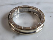 Load image into Gallery viewer, Mens Estate 18K White Gold Designer Bvlgari Wedding Band Ring, 8.0g E7208