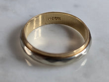 Load image into Gallery viewer, Mens Vintage Estate 14K Yellow & White Gold Wedding Band Ring 5.1g #E7277