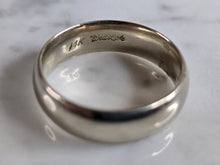 Load image into Gallery viewer, Mens Vintage Estate 14K White Gold Wed Lok Wedding Band Ring, 8.4g E7278