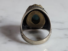 Load image into Gallery viewer, Mens Vintage Estate Sterling Silver Turquoise Ring 14.7g E730