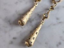 Load image into Gallery viewer, Pr Womens Vintage Estate 14K Yellow Gold Modernist Dangle Earrings, 3.9g E7381