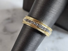 Load image into Gallery viewer, Mens Vintage Estate 14K Yellow Gold Diamond Ring 6.1g E7382