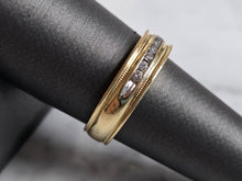 Load image into Gallery viewer, Mens Vintage Estate 14K Yellow Gold Diamond Ring 6.1g E7382