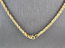 Load image into Gallery viewer, Vintage Estate 10k Gold Jesus Cross Pendant w/ Rope Necklace 6.4g E7386