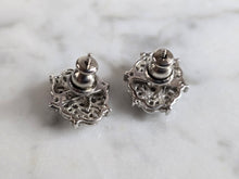 Load image into Gallery viewer, Pr Womens Vintage Estate 10K White Gold Diamond Stud Earrings 2.9g E7399