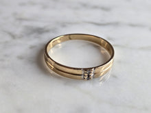 Load image into Gallery viewer, Mens Vintage Estate 14k Yellow Gold Diamond Ring 2.2g  #E7403