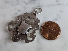 Load image into Gallery viewer, Antique English Sterling Silver Watch Fob Medal 6.2g E7516