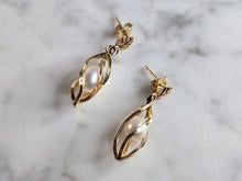 Load image into Gallery viewer, Pr Womens Vintage Estate 14K & 10K Yellow Gold Pearl Earrings 2.2g E7827