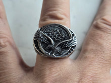Load image into Gallery viewer, Mens Estate Sterling Silver Eagle Ring 12.3g E7841