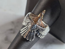 Load image into Gallery viewer, Mens Sterling Silver Two Tone Eagle Ring 8.6g E7849
