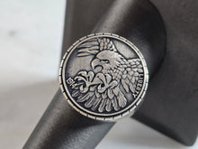 Load image into Gallery viewer, Mens Estate Sterling Silver Eagle Ring 12.1g E7909