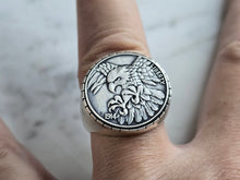 Load image into Gallery viewer, Mens Estate Sterling Silver Eagle Ring 12.1g E7909