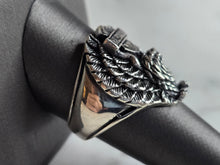 Load image into Gallery viewer, Mens Estate Sterling Silver Harley Davidson Motorcycle Ring 15.7g #E7910