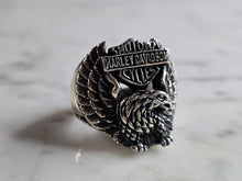 Load image into Gallery viewer, Mens Estate Sterling Silver Harley Davidson Motorcycle Ring 15.7g #E7910