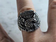 Load image into Gallery viewer, Mens Estate Sterling Silver Harley Davidson Motorcycle Ring 15.7g #E7910