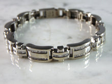 Load image into Gallery viewer, Mens Vintage Estate Heavy 14K White Gold Diamond Bracelet 48.4g E1046