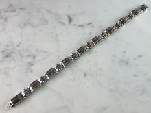 Load image into Gallery viewer, Mens Vintage Estate Heavy 14K White Gold Diamond Bracelet 48.4g E1046