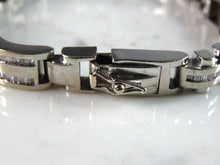 Load image into Gallery viewer, Mens Vintage Estate Heavy 14K White Gold Diamond Bracelet 48.4g E1046