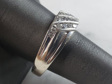 Load image into Gallery viewer, Mens Vintage Estate 14K White Gold Diamond Ring, 6.4g E1116