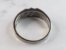 Load image into Gallery viewer, Mens Vintage Estate 14K White Gold Diamond Ring, 6.4g E1116