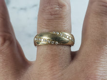 Load image into Gallery viewer, Mens Vintage Estate 14k Yellow Gold Diamond Ring 8.5g  #E1214