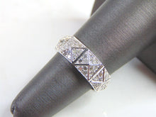 Load image into Gallery viewer, Unique Womens 14K White Gold Diamond Eternity Ring 4.5g E1253