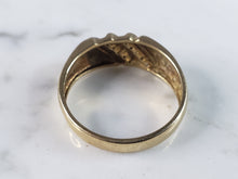 Load image into Gallery viewer, Mens Vintage Estate 10k Yellow Gold Diamond Ring 4.2g #E1280