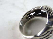 Load image into Gallery viewer, Mens  Estate Sterling Silver Modernist Onyx Ring 9.7g E1337